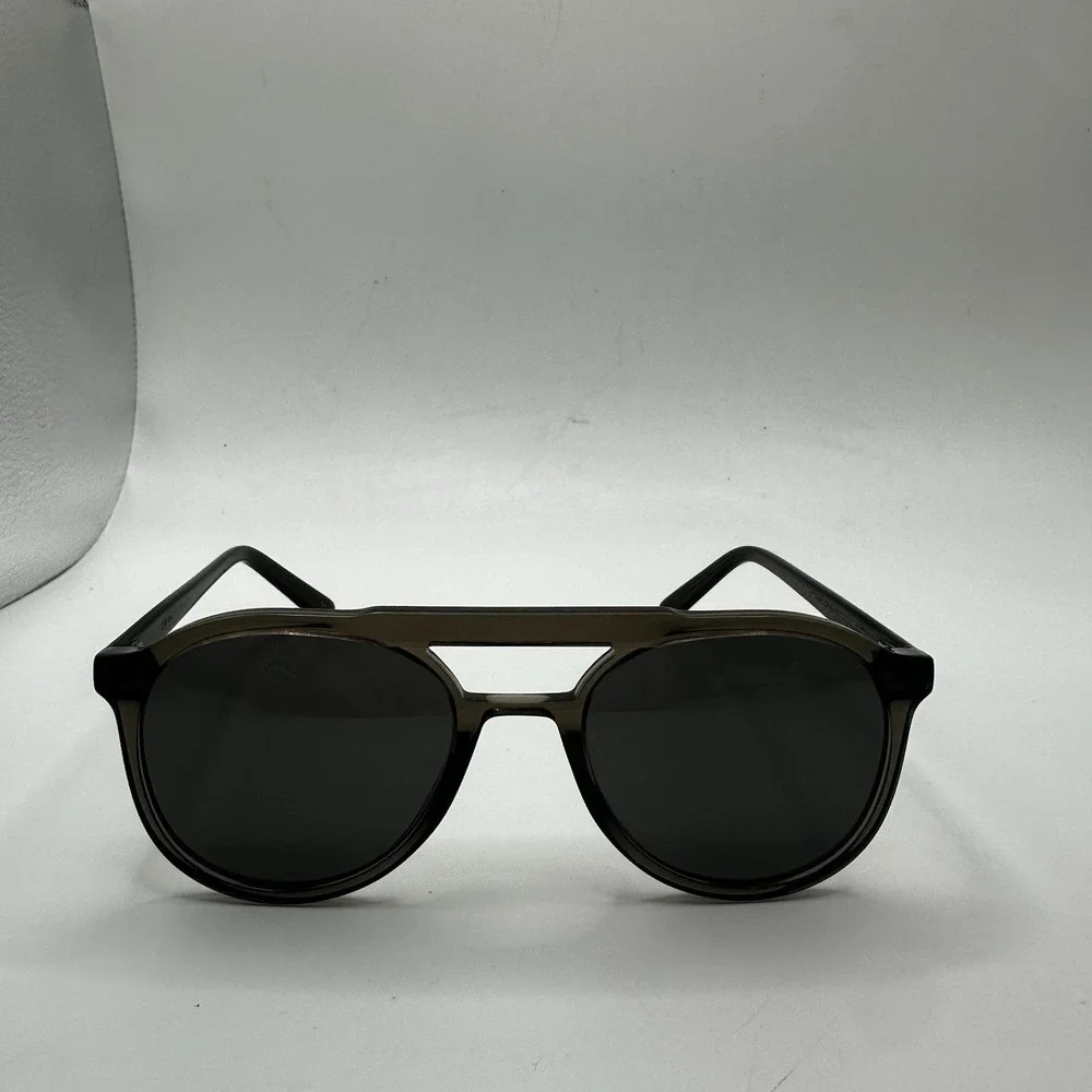 L.G.R Pilot 53-20 Gray Acetate Handmade Designer Italy Men's Designer Sunglasses